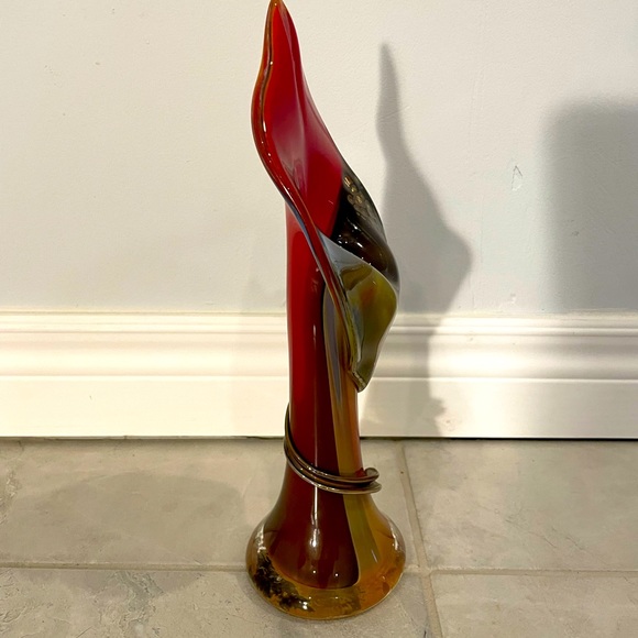 Baijan Handblown Vintage Very unique tulip vase. - Picture 5 of 6